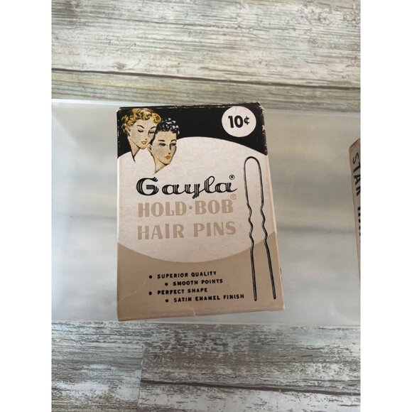 Vintage Hair Pin Lot - Gayla Hold-Bob & WWII Invisible Pins Lot of 2 - Picture 4 of 12